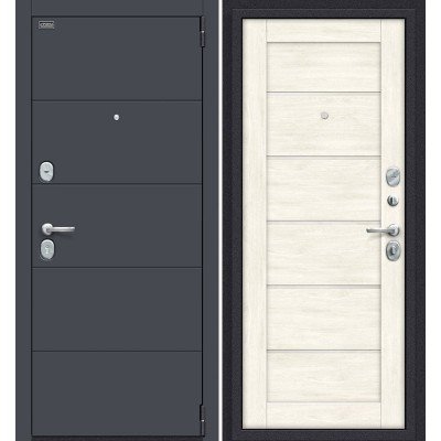 Входные двери Эльпорта PORTA S4.Л22 (Graphite Pro/Nordic Oak)